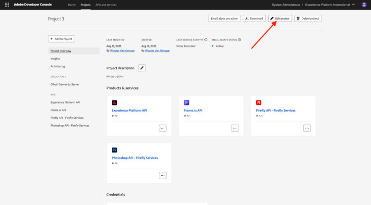 Nueva integración de Adobe I/O