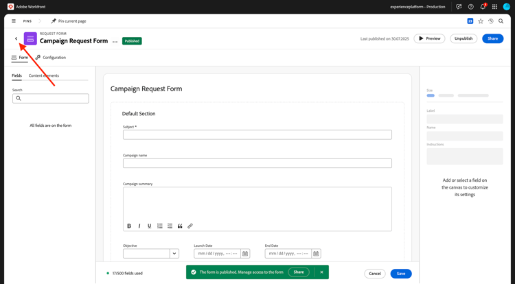 Planificación de Workfront