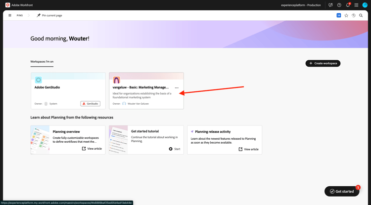 Planificación de Workfront