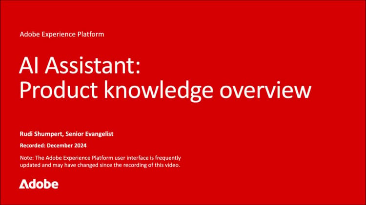 Aprenda aplicaciones de Experience Platform con el asistente de IA ...