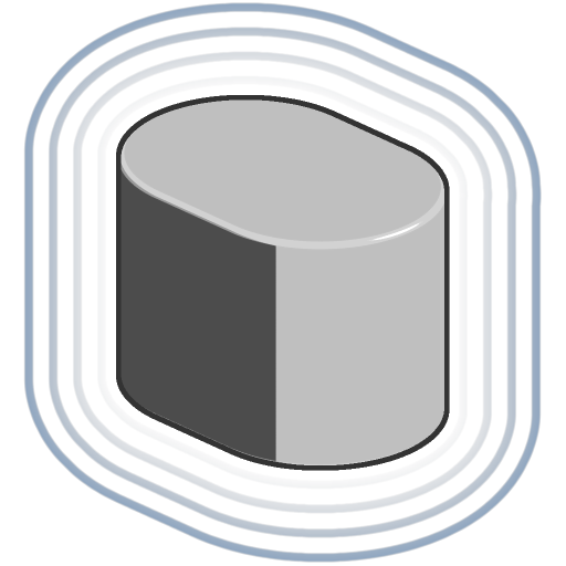 Icono de cilindro alargado