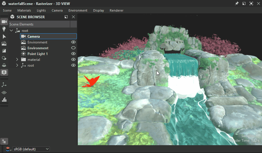 Explorador de escenas: cambiar la visibilidad del objeto