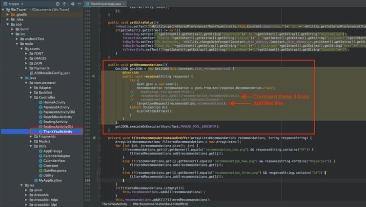 Agregar una ubicación en tiempo real en la pantalla de agradecimiento