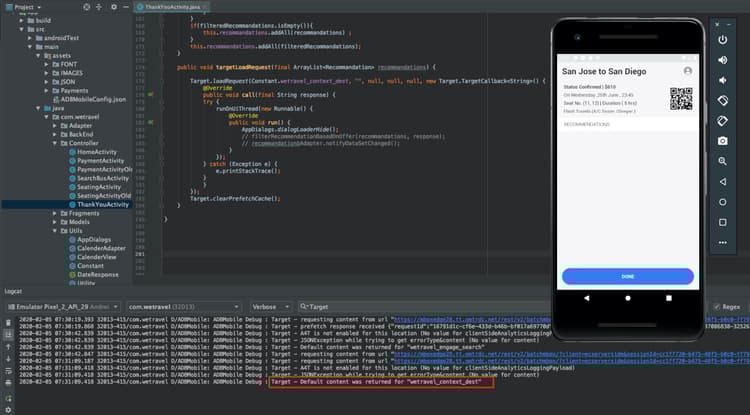 Agregar una ubicación en tiempo real en la pantalla de agradecimiento