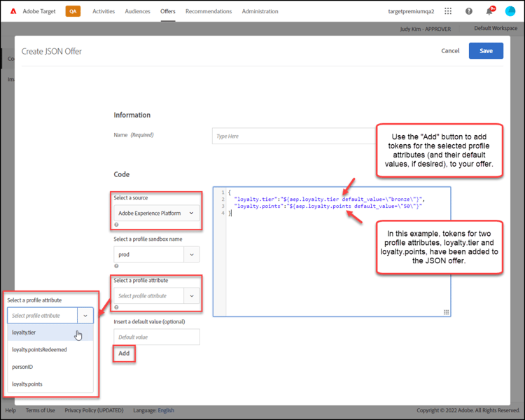 imagen offer-json-aep-shared-attribute