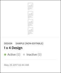 1 x 4 diseño predeterminado