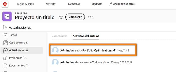 Actualizaciones