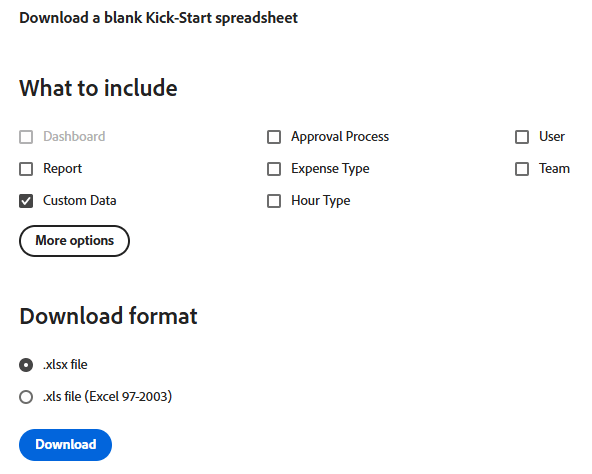 Seleccionar datos personalizados