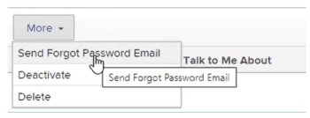 Enviar correo electrónico sobre contraseña olvidada