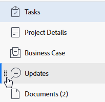 Arrastrar una sección