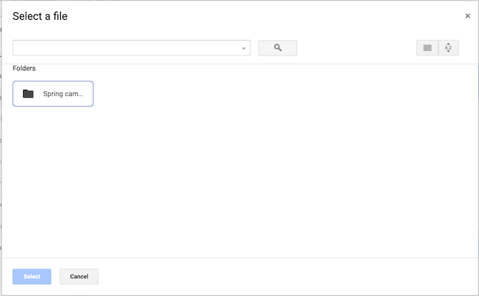 agregar documento con integración de Google Drive