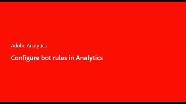 Configuración de reglas de bots en Analytics