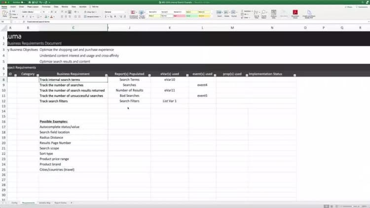 Implementación de variables de búsqueda interna mediante AppMeasurement