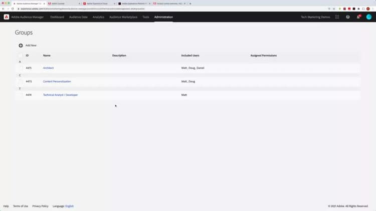 Explicación del control de acceso en CDP en tiempo real para usuarios de Audience Manager