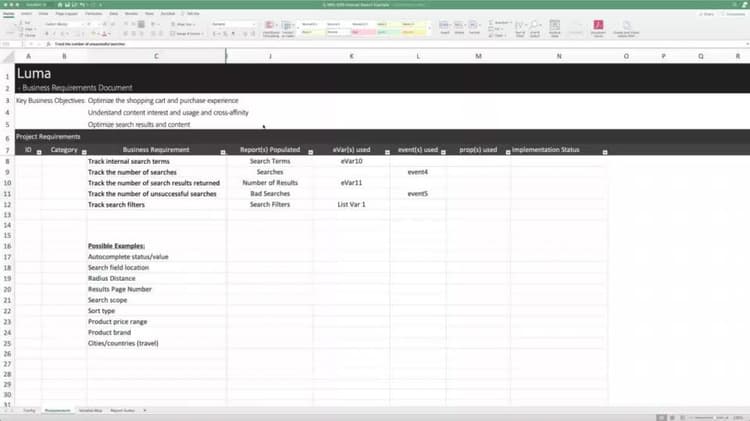 Implementación de variables de búsqueda interna mediante SDK web