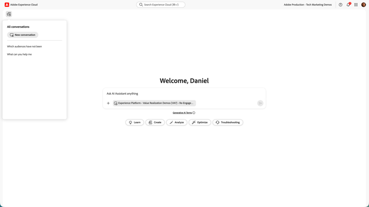 Captura de pantalla de Abrir el historial de conversaciones