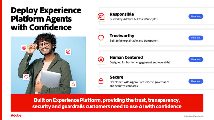 Captura de pantalla de agentes de implementación de Experience Platform con confianza