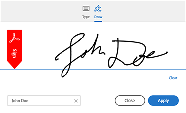 Capture d’écran de la signature