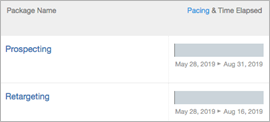 exemple de packages distincts pour la prospection et le reciblage