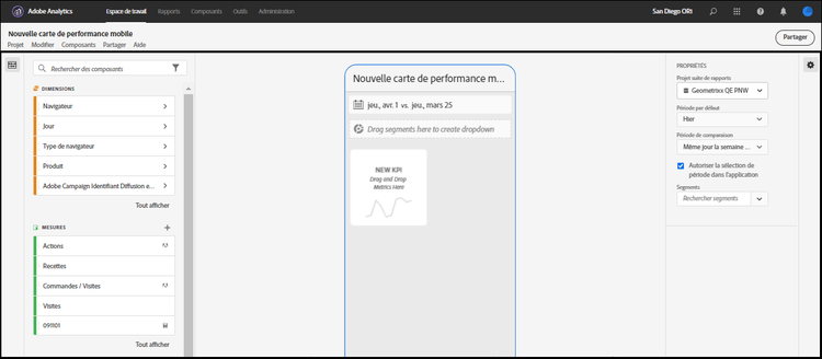 Créateur de Fiche d’évaluation présentant la nouvelle fenêtre de Fiche d’évaluation mobile.