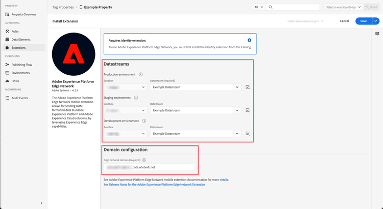 Configuration de lextension SDK AEP Mobile