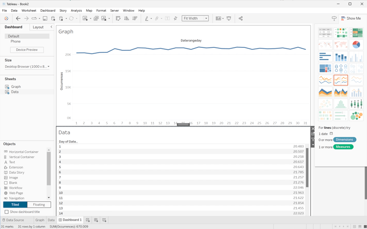 Tableau de bord Tableau Desktop 1