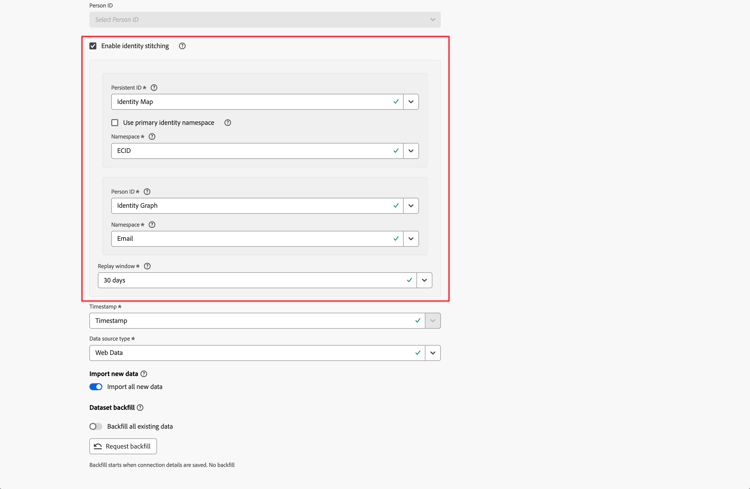 Options de combinaison d’identités lorsque vous activez cette fonction