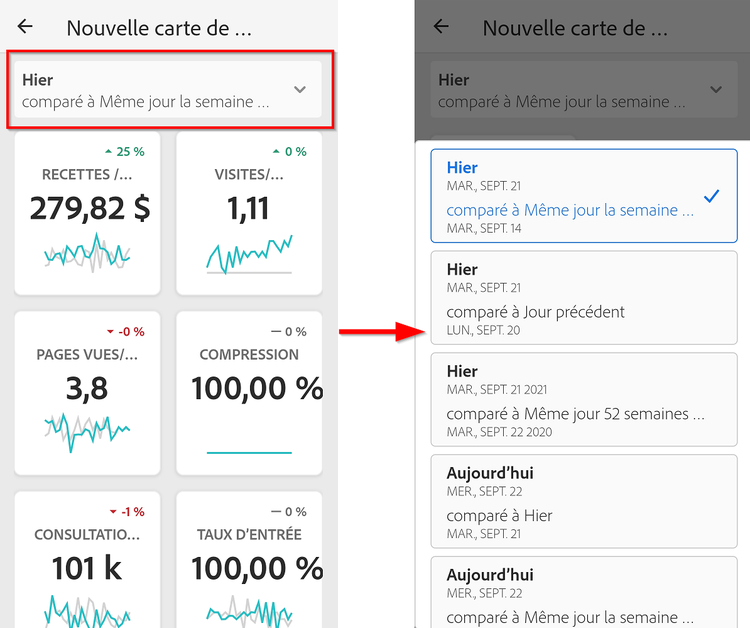 Modifier les dates