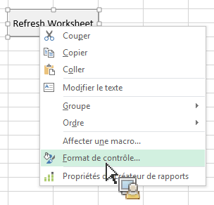 Capture décran montrant le format de commande sélectionné.