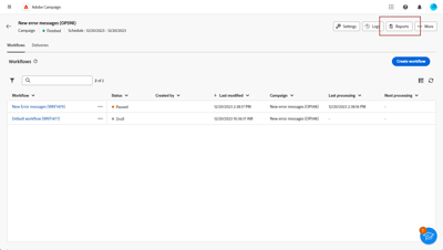 Rapports de campagne
