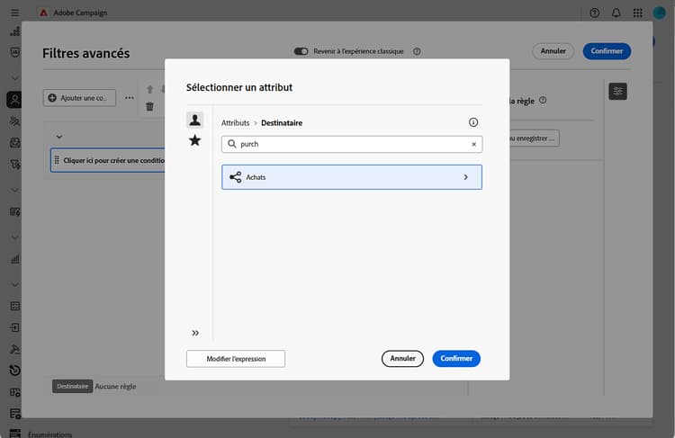 Création de listes de collections