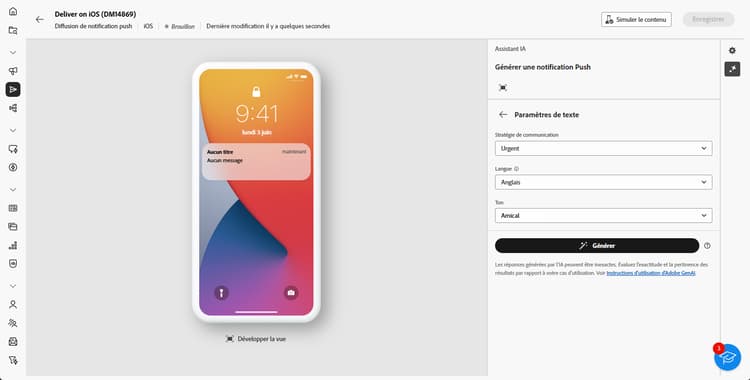 Capture d’écran affichant les options des paramètres de texte
