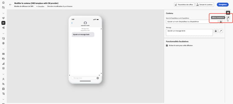 Copie d’écran affichant le menu Afficher l’assistant IA