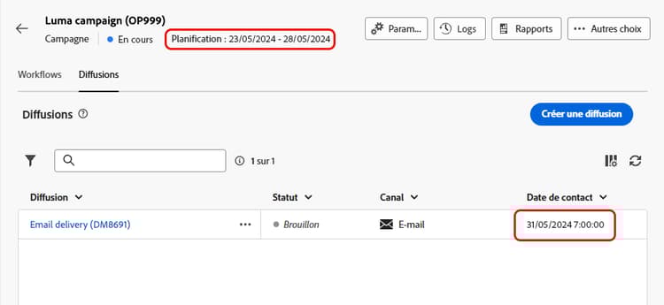 Diffusion autonome dans une campagne