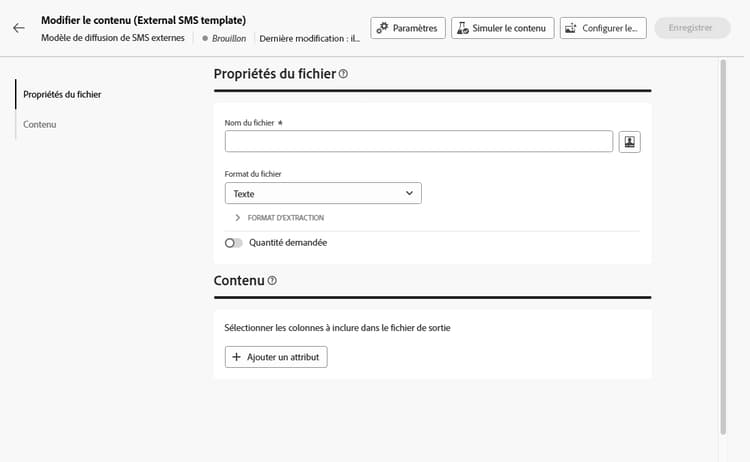 Configuration des propriétés du fichier pour une diffusion externe