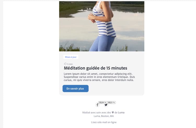 Capture d’écran du rapport Hotclicks