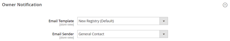 Configuration des clients - notification du propriétaire du registre des cadeaux