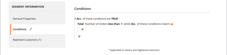 Condition de segment client