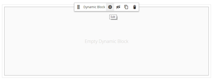 Boîte à outils de bloc dynamique