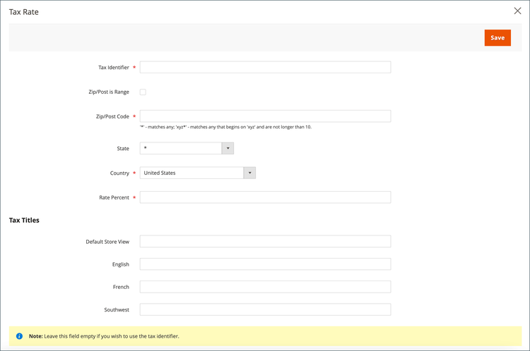 Configurer des zones fiscales et des taux