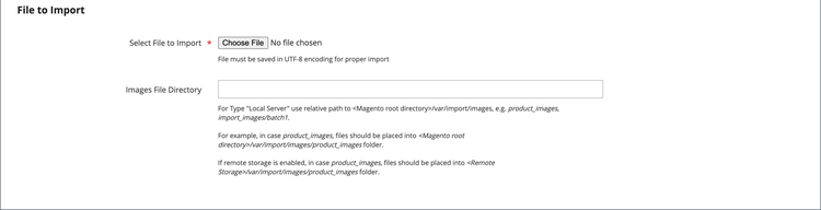 Répertoire de fichier d’images d’importation de données