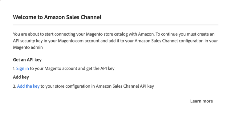Obtention et ajout de l’invite de clé API Amazon