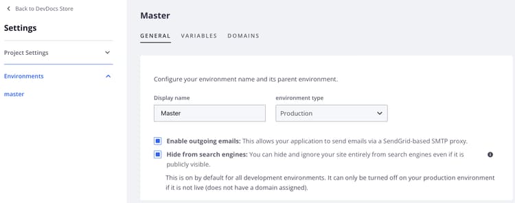 Activer la configuration du courrier sortant