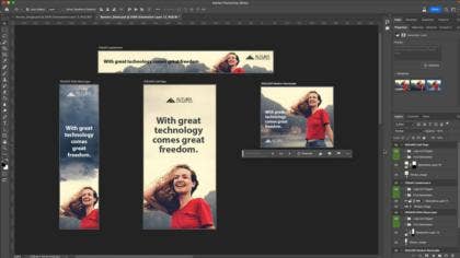 Variations de bannière publicitaire dans Photoshop