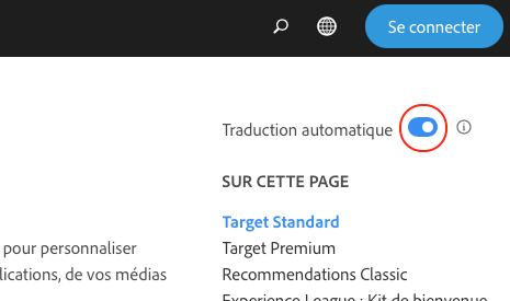 Message de traduction
