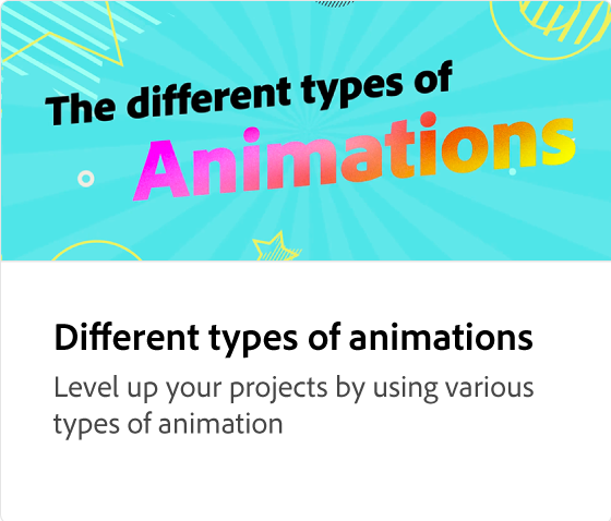 Différents types d’animations