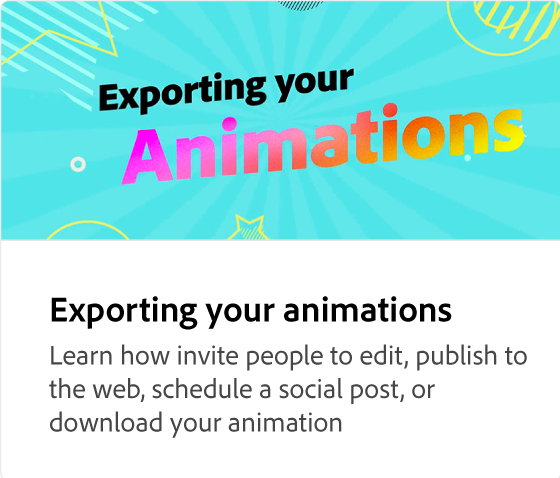 Exportation de vos animations
