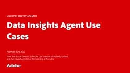 Cas d’utilisation de Data Insights Agent