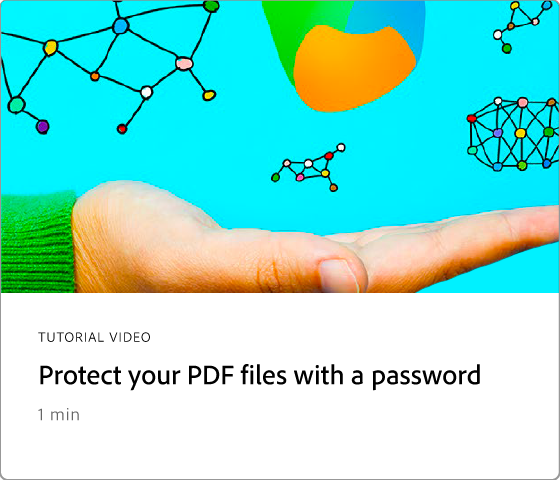 Protect de vos fichiers de mot de PDF avec un mot de passe