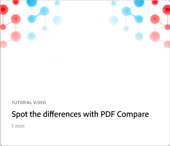 Repérer les différences avec PDF Comparer